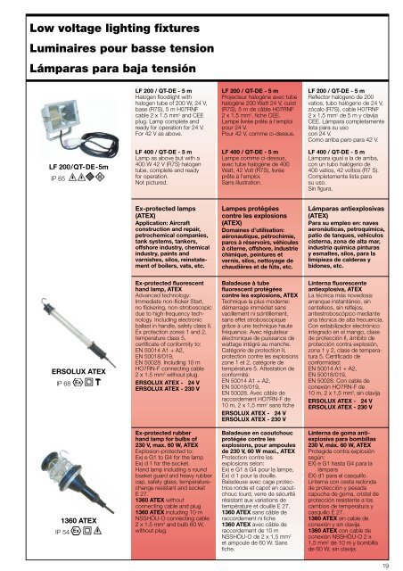 Accesorios y lámparas para baja tensión - ERSO-indulux