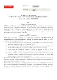 Bando di Concorso per la concessione delle Borse ... - ERSU Urbino