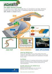 The ADAS Horizon Concept ADAS MAP ADAS INTERFACE ADAS APPLICATIONS ...
