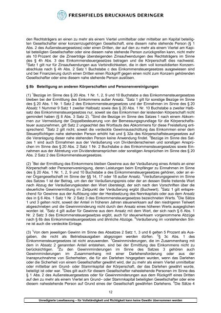 Körperschaftsteuergesetz (KStG) - Ertragsteuerrecht.de