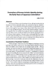 Formation of Korean Artistic Identity during the Early Years of ...