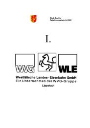 Kapitel I - Westf. Landes-Eisenbahn GmbH (WLE) - Stadt Erwitte