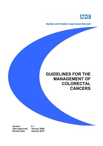 Colorectal Guidelines - East Riding of Yorkshire Primary Care Trust