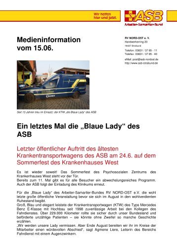 Blaue Lady - ASB RV NORD-OST ev