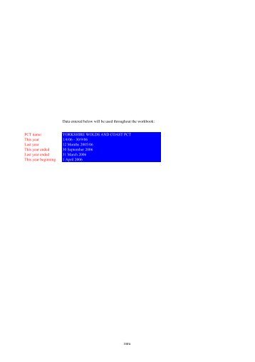 Annual Accounts 2006-2007 Yorkshire Wolds and Coast PCT