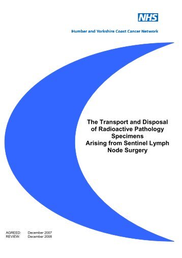 The Transport and Disposal of Radioactive Pathology Specimens ...