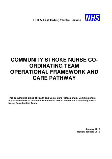 Community Stroke Nurse Co East Riding Of Yorkshire Primary Care