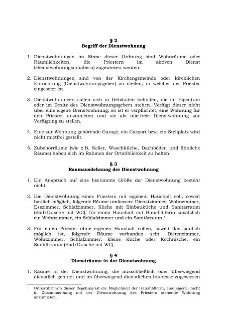 Dienstwohnungsvorschriften (Anlage 10) - Erzbistum Hamburg