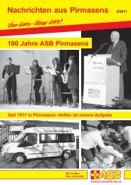 Nachrichten aus Pirmasens 2/2011 - ASB Pirmasens