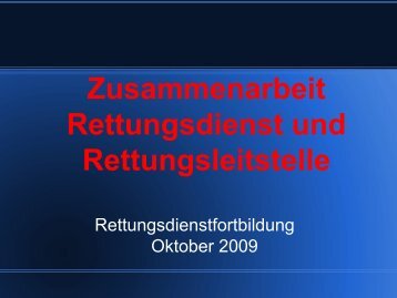 Zusammenarbeit Rettungsdienst und Rettungsleitstelle