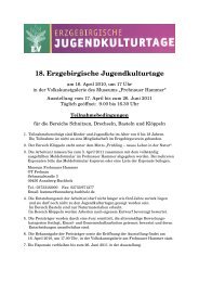 18. Erzgebirgische Jugendkulturtage - Erzgebirgsverein
