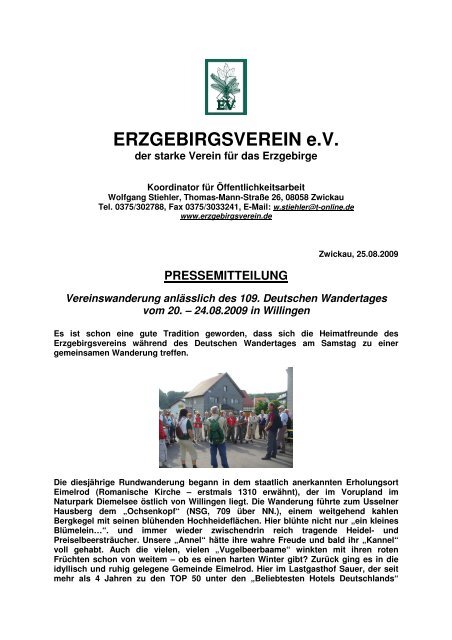 ERZGEBIRGSVEREIN e.V.