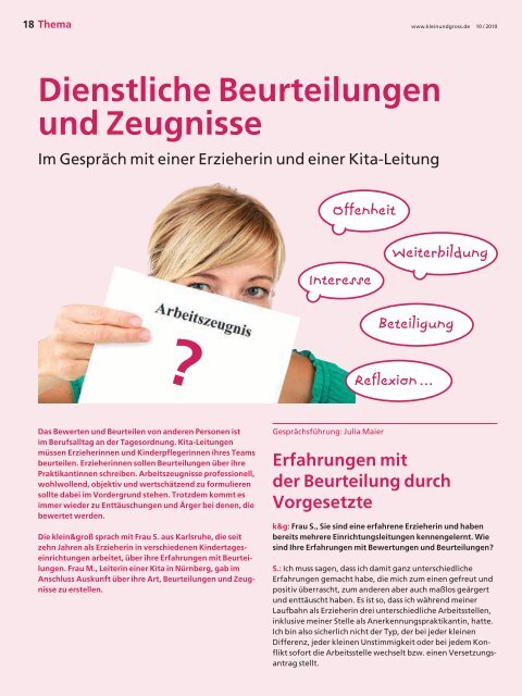 Dienstliche Beurteilungen Und Zeugnisse Pdf Datei Erzieherin De