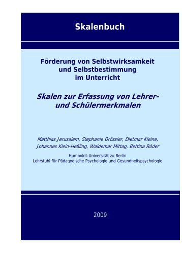 Skalenbuch - Institut für Erziehungswissenschaften - Humboldt ...