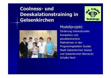 und Deeskalationstraining - Stadt Gelsenkirchen, Referat Erziehung ...