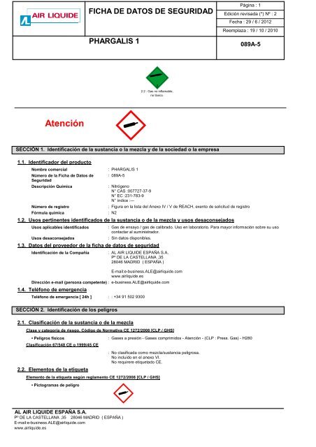 FDS Phargalis 1 (089A-5) - Air Liquide