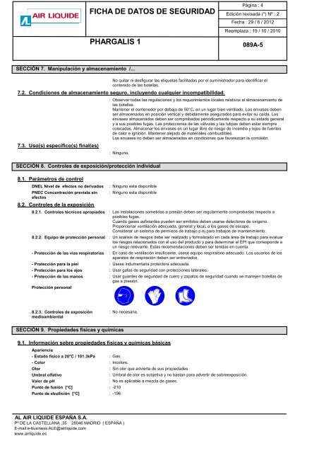 FDS Phargalis 1 (089A-5) - Air Liquide