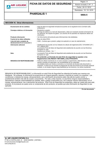 FDS Phargalis 1 (089A-5) - Air Liquide