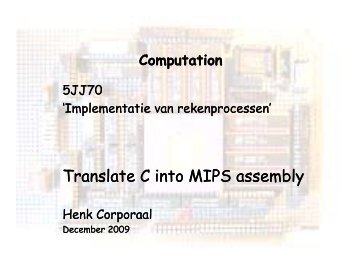 Translate C into MIPS assembly