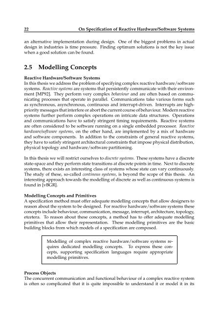 Specification of Reactive Hardware/Software Systems - Electronic ...