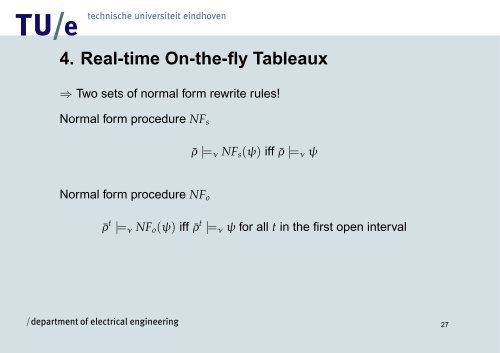 An on-the-fly tableau construction for a real-time temporal logic