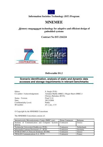 MNEMEE - Electronic Systems - Technische Universiteit Eindhoven