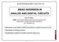 weak inversion in analog and digital circuits - Lund Institute of ...