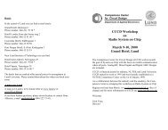 CCCD Workshop, March 9-10, 2000 - Lund Institute of Technology