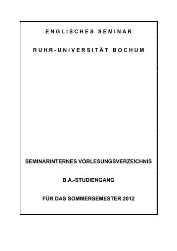 universit ä tbochum seminarinternes vorlesungsverzeichnis ba-st