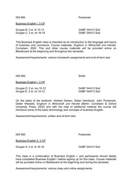 gb - Englisches Seminar - Ruhr-Universität Bochum