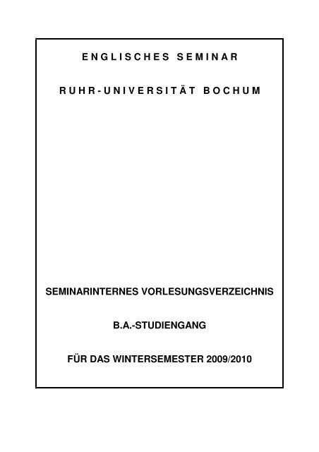 gb - Englisches Seminar - Ruhr-Universität Bochum