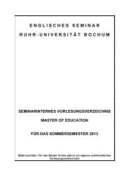 Englisches Seminar - Ruhr-Universität Bochum