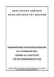 Englisches Seminar - Ruhr-Universität Bochum