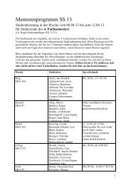 Liste (4. Fachsemester)... - Englisches Seminar