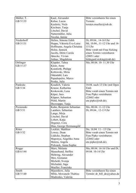 Liste (4. Fachsemester)... - Englisches Seminar