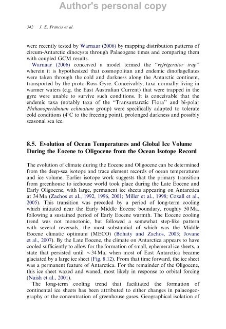 From Greenhouse to Icehouse – The Eocene/Oligocene - UMass ...
