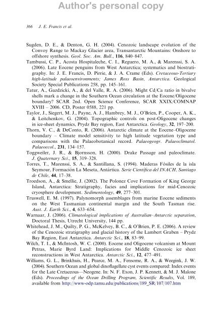 From Greenhouse to Icehouse – The Eocene/Oligocene - UMass ...