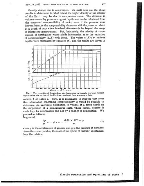 Williamson, E.D., and L.H. Adams, Density distribution in the Earth, J ...