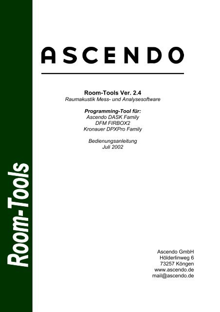 Ascendo Gmbh - Room-Tools Handbuch