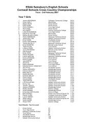 ESAA Sainsbury s English Schools Cornwall Schools Cross Country ...