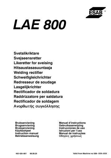 LAE 800 - ESAB