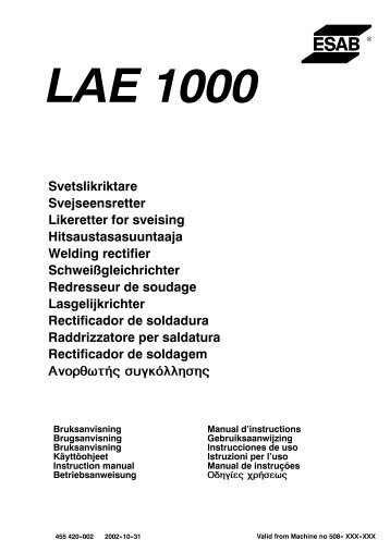 LAE 1000 - ESAB