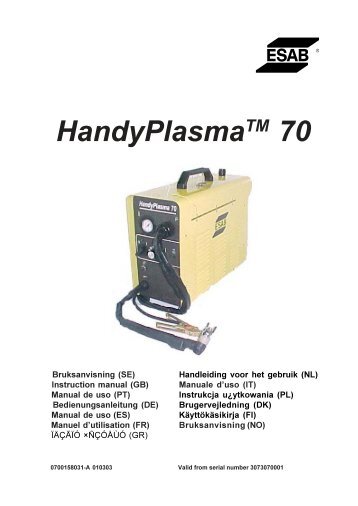 Handy Plasma 70 - ESAB