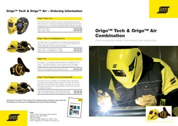 Origo™ Tech & Origo™ Air Combination - ESAB