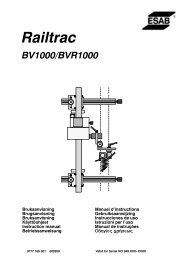 Railtrac BV1000, BVR 1000 - ESAB