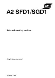 A2 SFD1, SGD1 (Minimaster) - ESAB