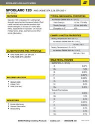 SPOOLARC 120 AWS /ASME SFA 5.28: ER120S-1 Elite Series