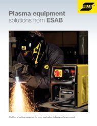 Plasma equipment solutions from EsAB - ESAB Welding & Cutting ...