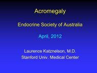 Acromegaly - The Annual Endocrine Society of Australia Seminar ...