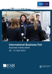 Messebroschüre - International Business Fair- ESB Business School